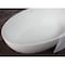Alfi Brand 67" White Oval Solid Surface Smooth Resin Soaking Bathtub AB9941 - alternate 7